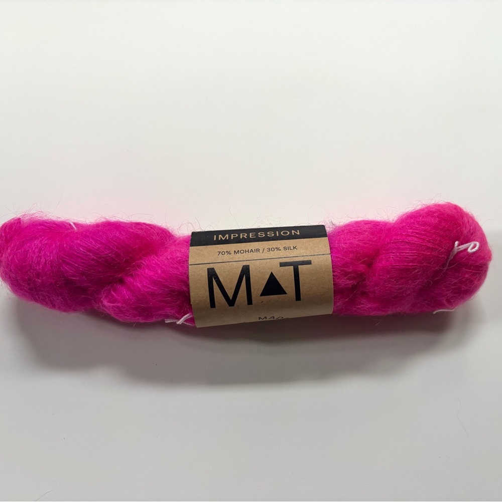 Madelinetosh Impression Mohair Yarn Hand Dyed Fluoro Rose Hot Pink